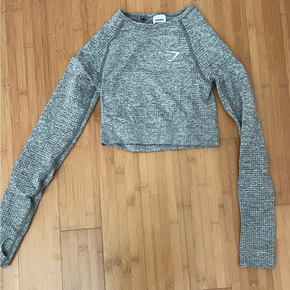 Gum shark, xs, vital seamless 2.0 long sleeve crop top